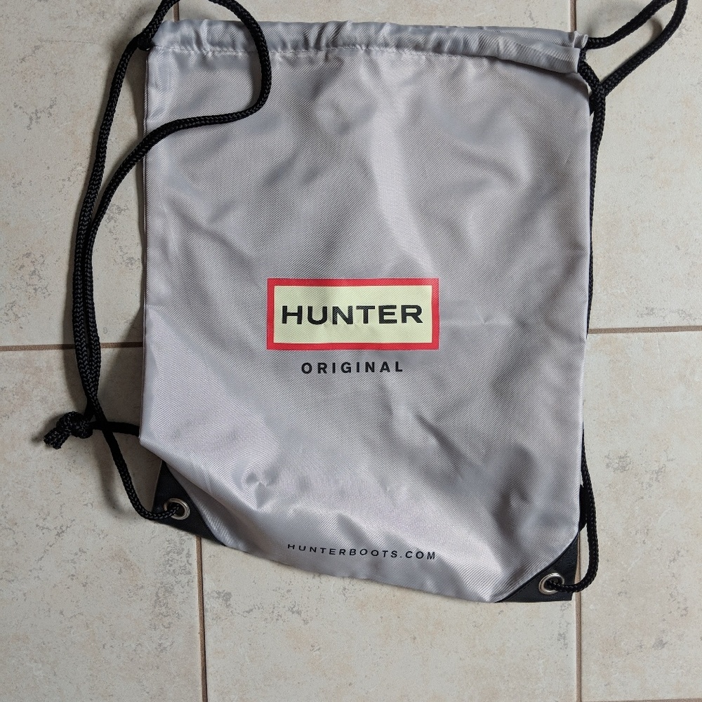 Hunter rain boots dust bag/backpack
